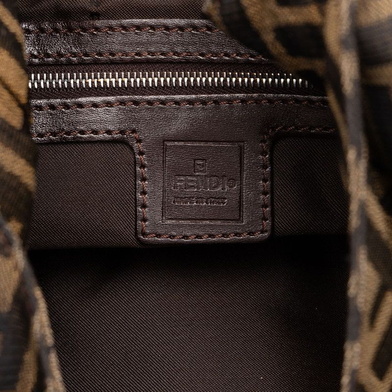 Fendi Zucca Mamma Bucket Bag Brown Canvas Leather — view 5