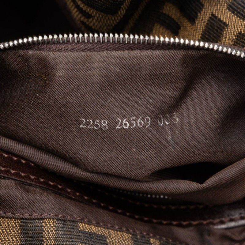 Fendi Zucca Mamma Bucket Bag Brown Canvas Leather — view 6