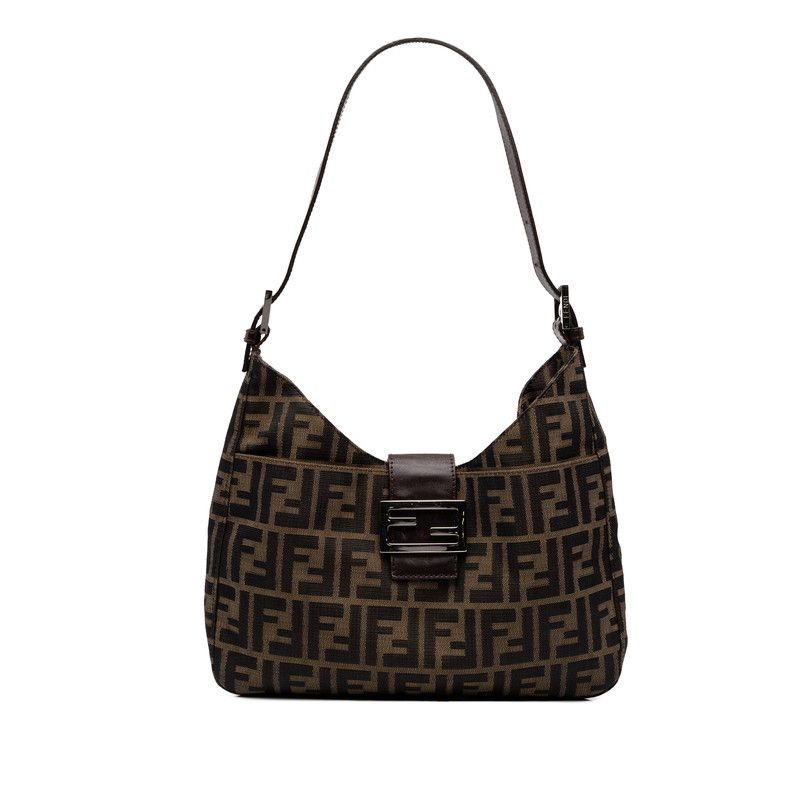 Fendi Zucca Mamma Bucket Bag Brown Canvas Leather