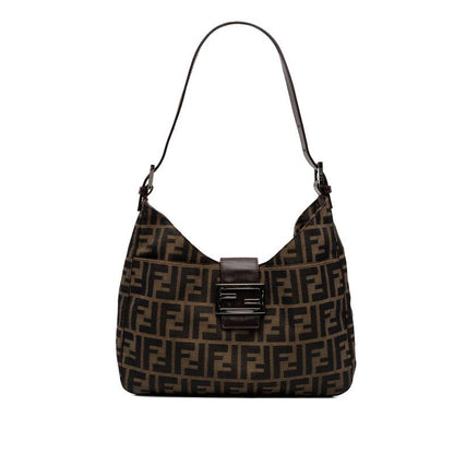 Fendi Zucca Mamma Bucket Bag Brown Canvas Leather