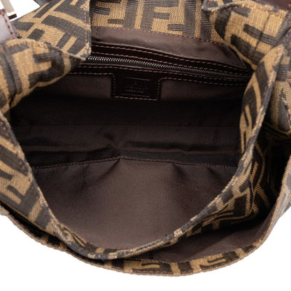 Fendi Zucca Mamma Bucket Bag Brown Canvas Leather — view 4