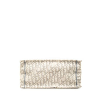 Dior Oblique Trotter Book Tote Bag Medium Ivory Gray Canvas — view 3
