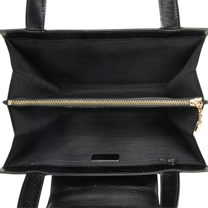 Bvlgari Handbag Black Leather — view 8