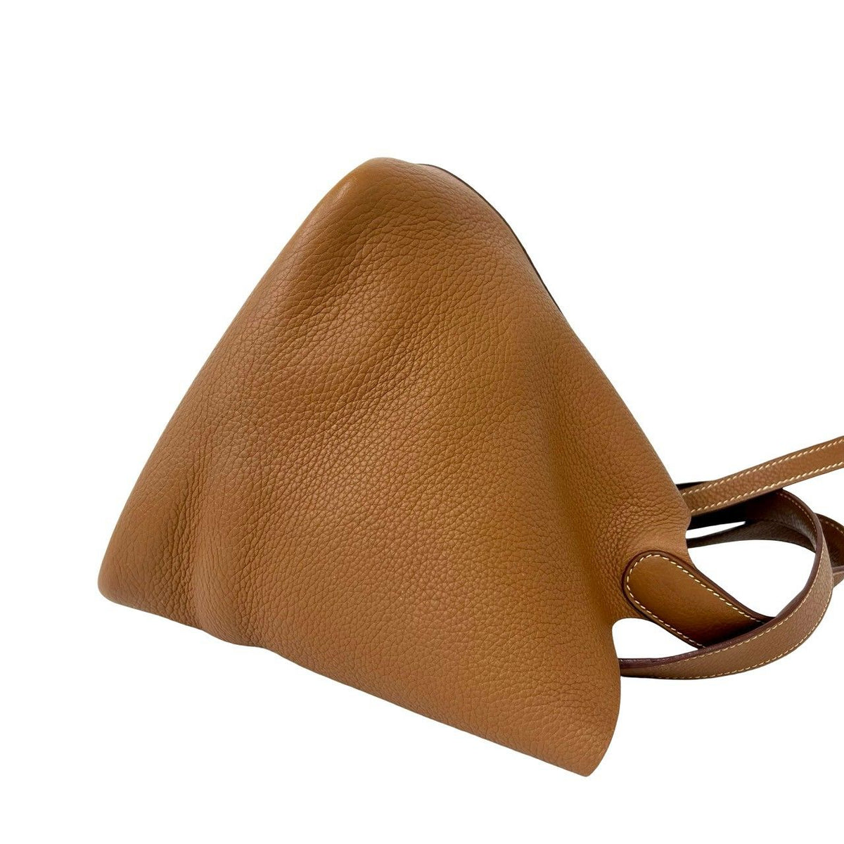 Hermes Picotin MM Taurillon Clemence Leather Handbag Gold Brown — view 6