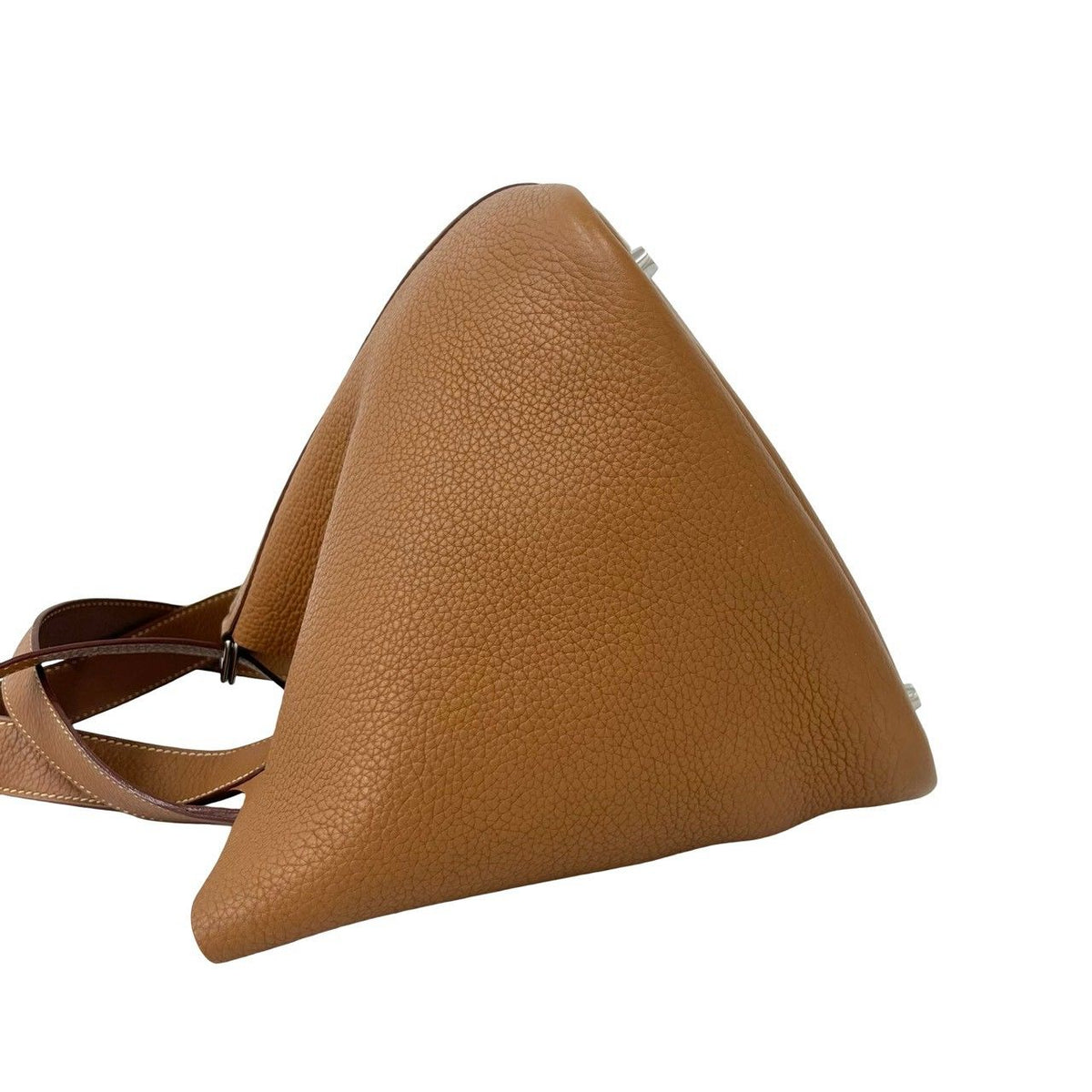 Hermes Picotin MM Taurillon Clemence Leather Handbag Gold Brown — view 5