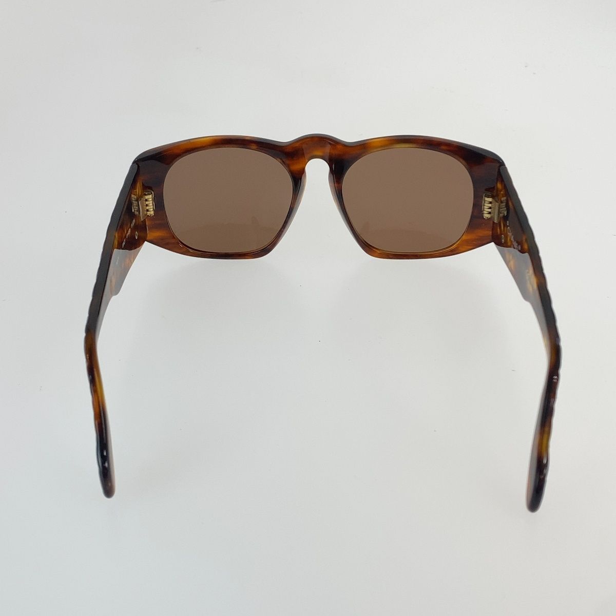 Chanel Vintage Quilted CC Logo Marble Pattern Brown Gold Acetate Sunglasses — view 3