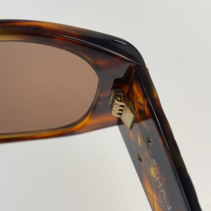 Chanel Vintage Quilted CC Logo Marble Pattern Brown Gold Acetate Sunglasses — view 4