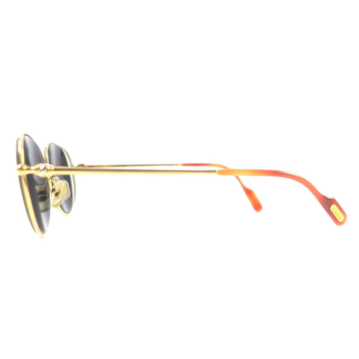 Cartier Trinity Marble Pattern Eyewear Sunglasses with Logo Gold Orange — view 4