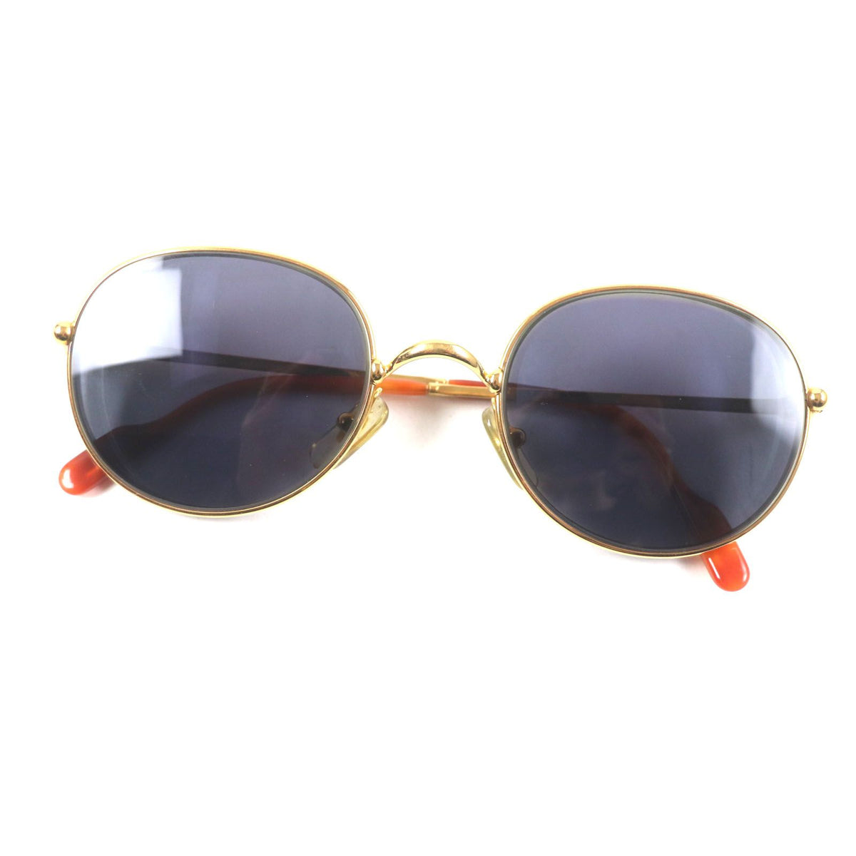 Cartier Trinity Marble Pattern Eyewear Sunglasses with Logo Gold Orange