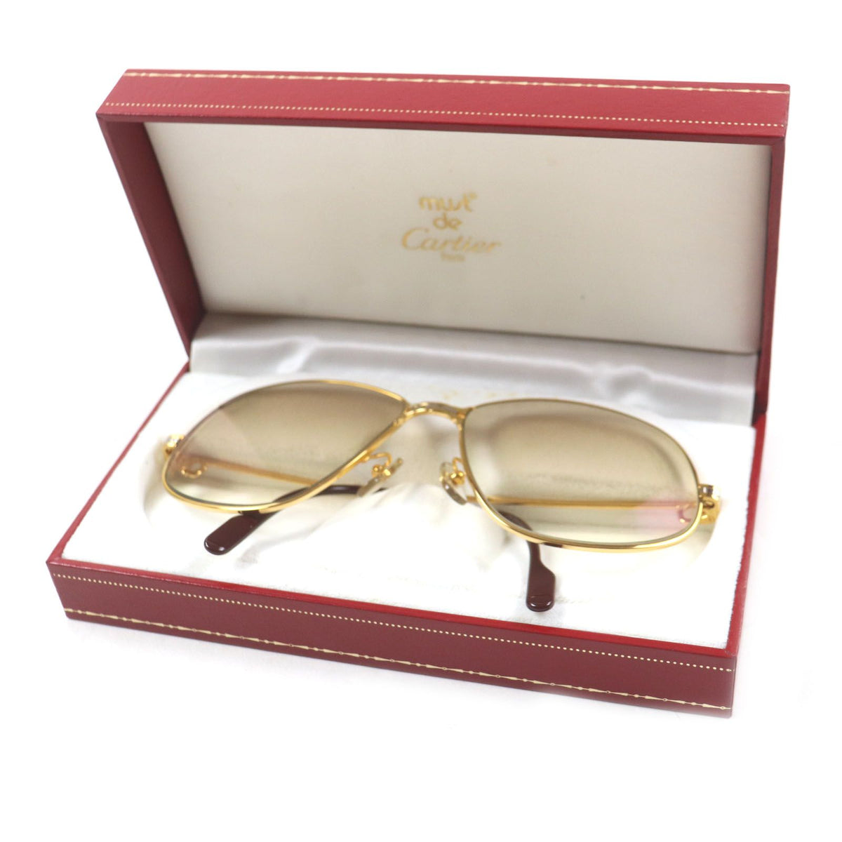 Cartier Maillon Panthere Teardrop Logo Gradient Lens Sunglasses Eyewear — view 2