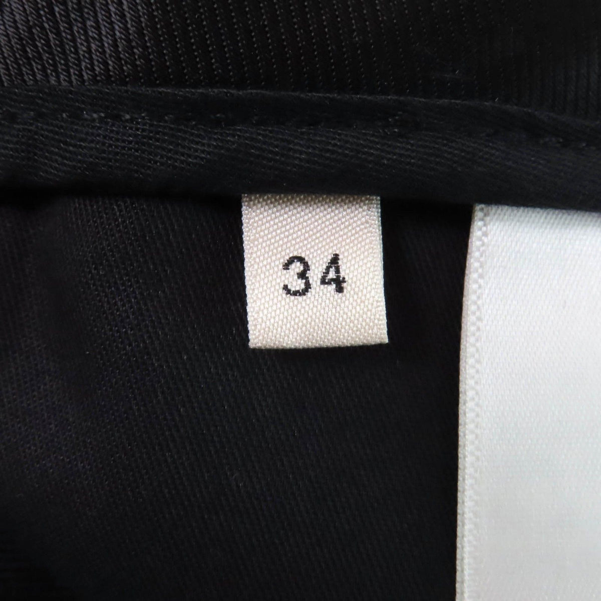 Celine Wool 100% Center Crease Two Tuck Wide Pants Trousers Black 34 — view 7