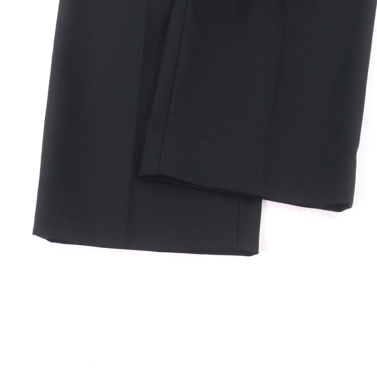 Celine Wool 100% Center Crease Two Tuck Wide Pants Trousers Black 34 — view 5