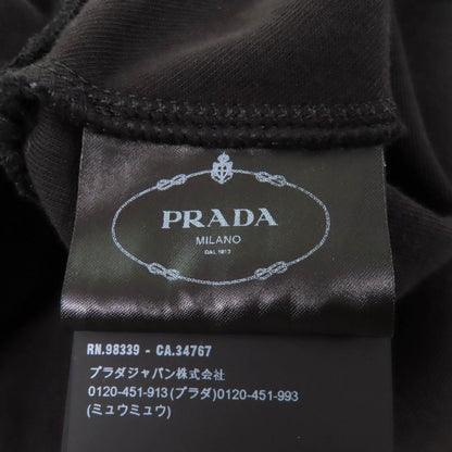 Prada Jersey Dress Black with Triangle Charm 36 — view 8