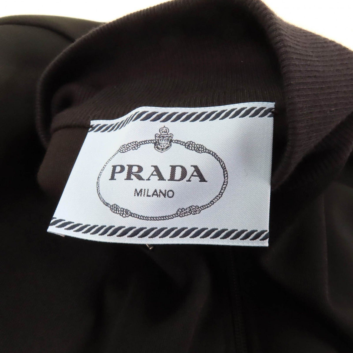 Prada Jersey Dress Black with Triangle Charm 36 — view 7