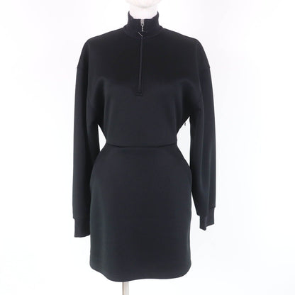 Prada Jersey Dress Black with Triangle Charm 36