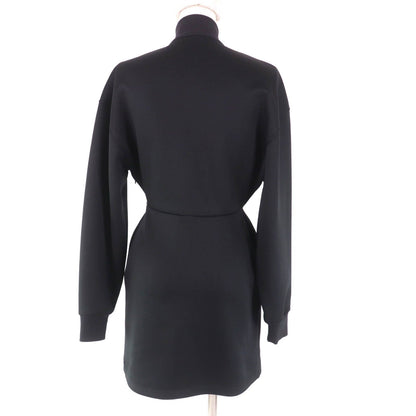 Prada Jersey Dress Black with Triangle Charm 36 — view 3