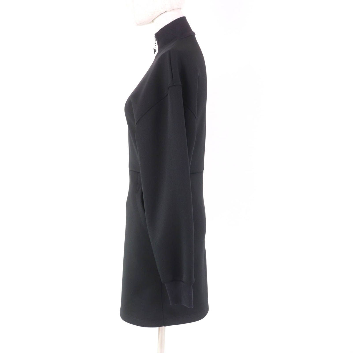 Prada Jersey Dress Black with Triangle Charm 36 — view 2