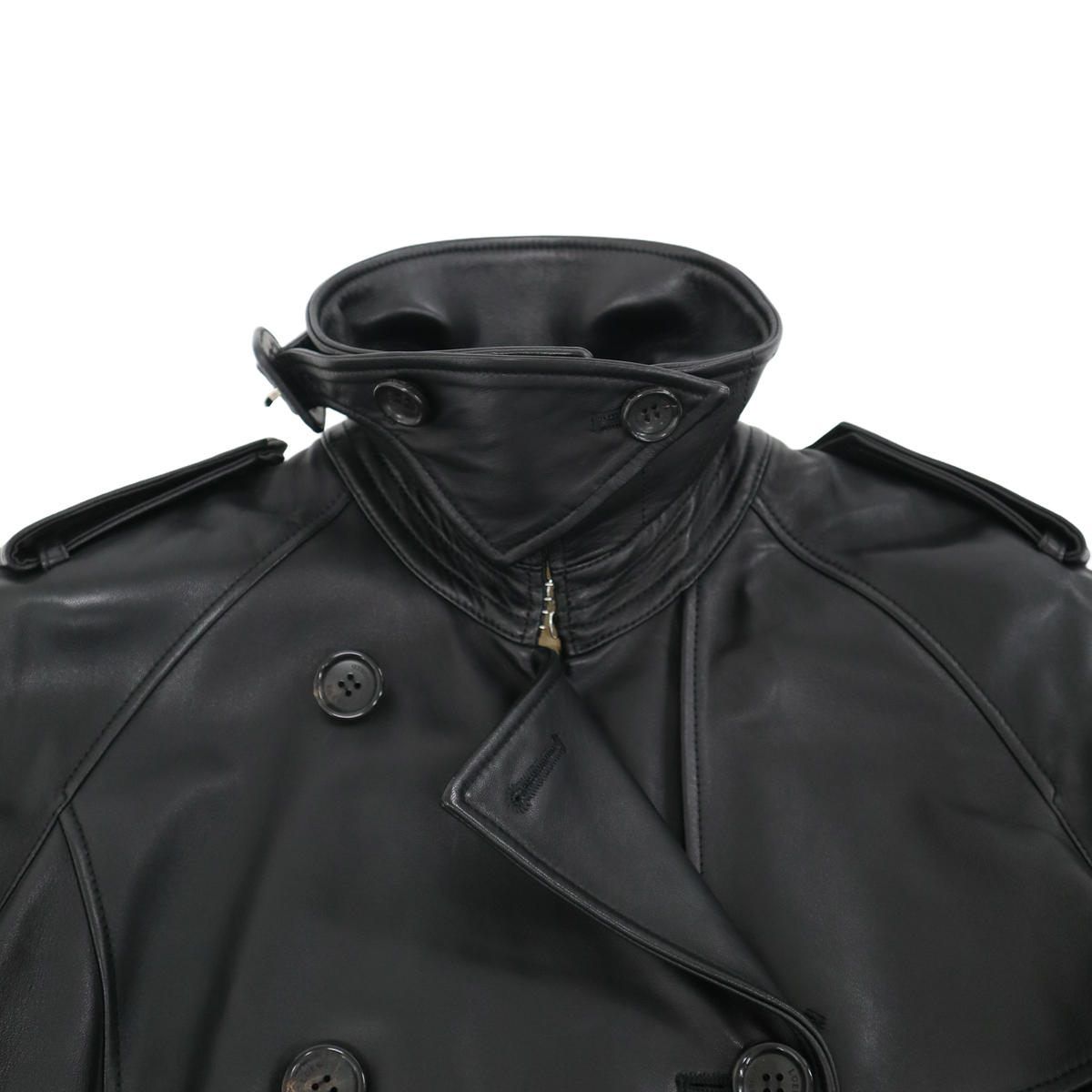 Loewe Lambskin Trench Coat Black 38 — view 8
