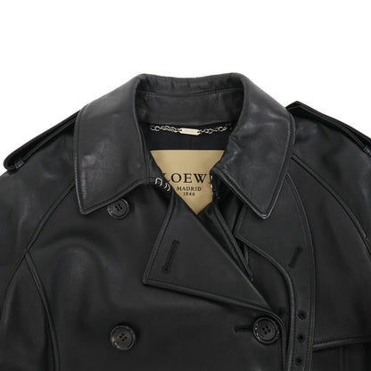 Loewe Lambskin Trench Coat Black 38 — view 4