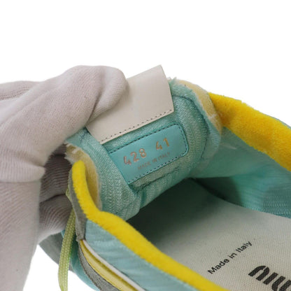Miu Miu Diunadium Technical Fabric Suede Low-Top Sneakers 428 Mix Color — view 6