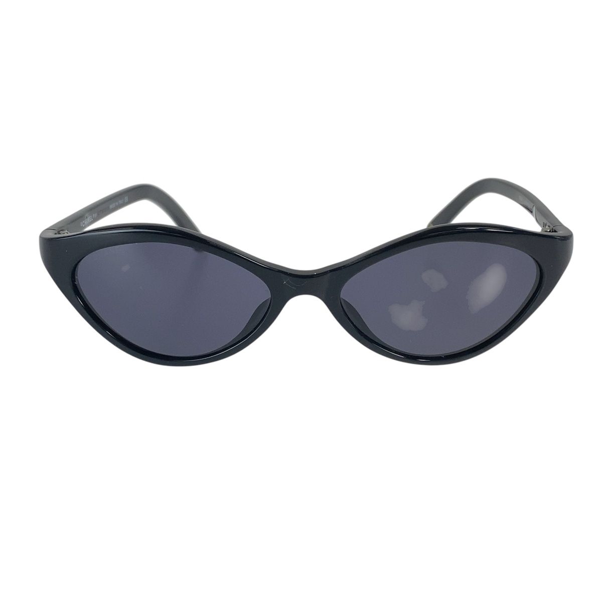 Chanel Vintage CC Logo Black Gold Acetate Sunglasses Eyewear — view 2