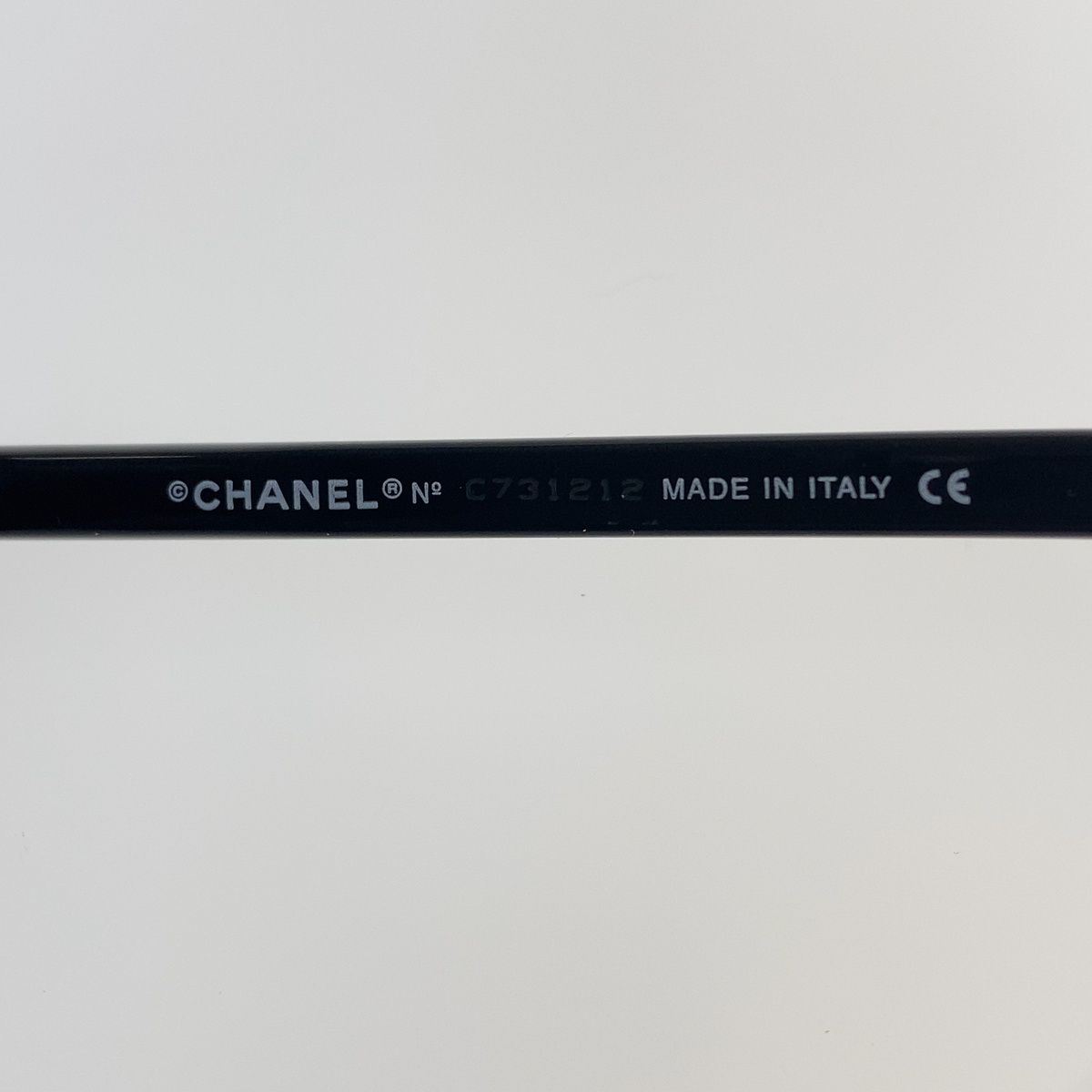 Chanel Vintage CC Logo Black Gold Acetate Sunglasses Eyewear — view 7