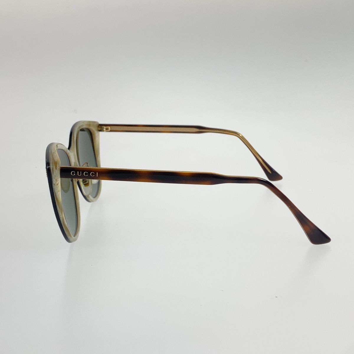 Gucci Sunglasses Black Brown White Plastic — view 5