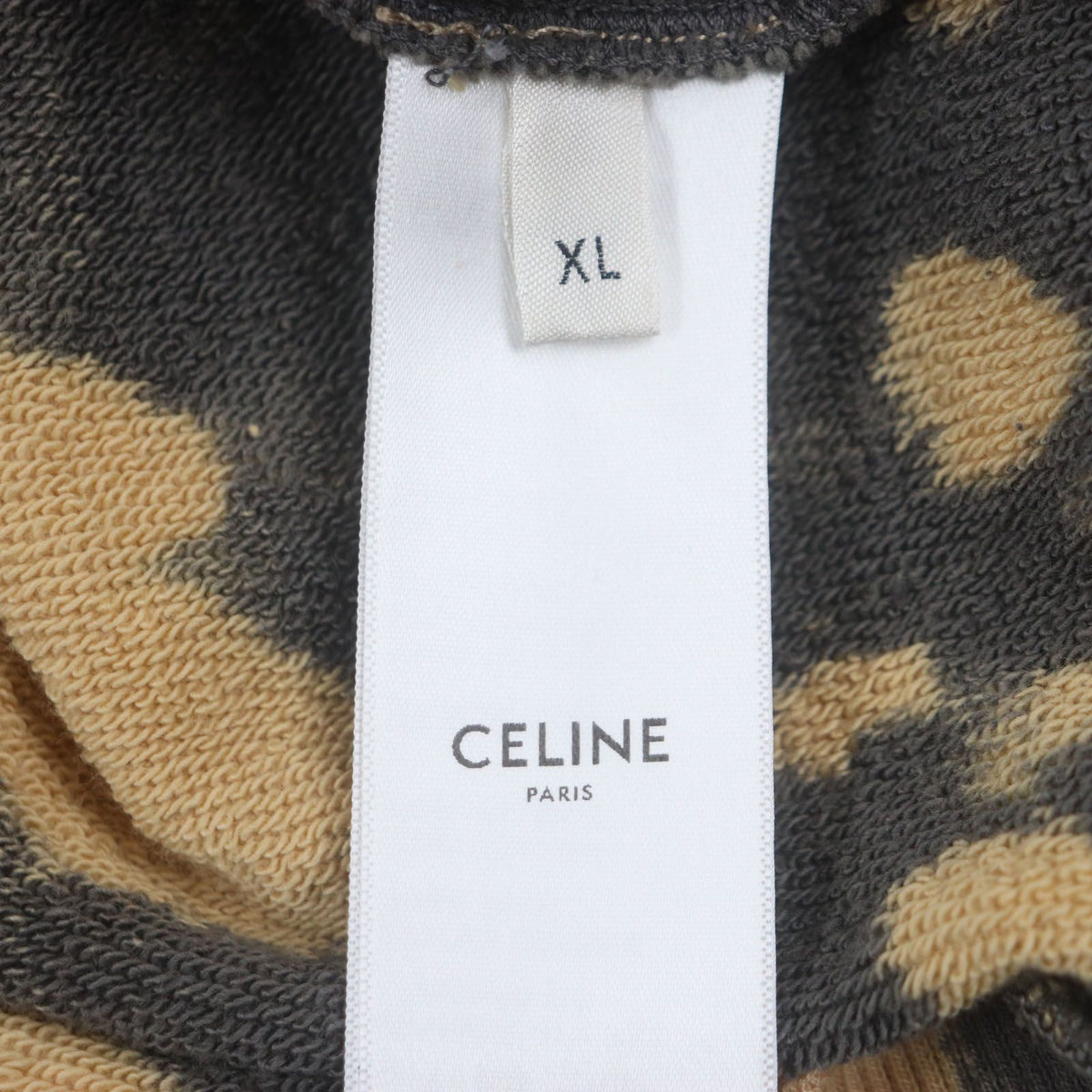 Celine Layered Design Tie Dye Pullover Hoodie Orange Black XL — view 7