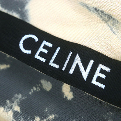 Celine Layered Design Tie Dye Pullover Hoodie Orange Black XL — view 5