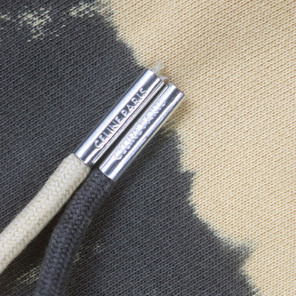 Celine Layered Design Tie Dye Pullover Hoodie Orange Black XL — view 4