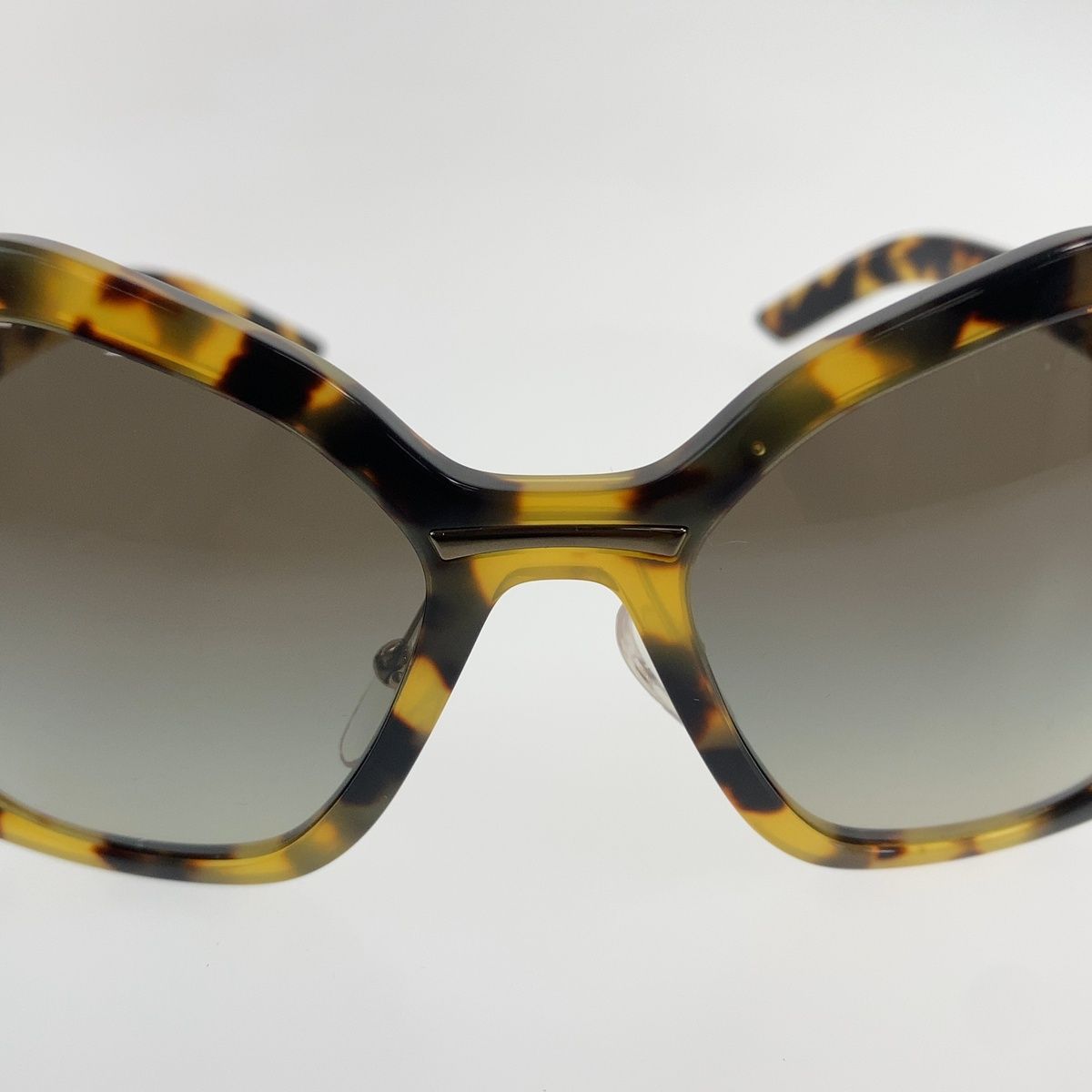 Prada Marble Pattern Brown Yellow Acetate Sunglasses Eyewear — view 5