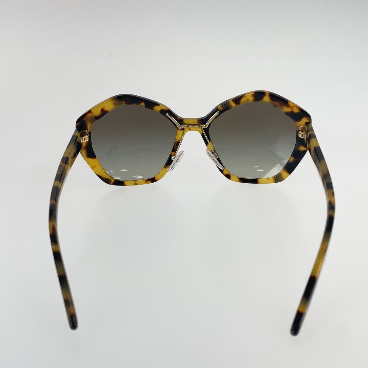 Prada Marble Pattern Brown Yellow Acetate Sunglasses Eyewear — view 3