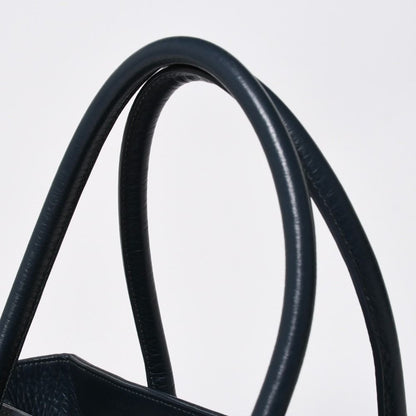 Chanel Executive Small Tote Bag CC Logo Caviar Leather Navy Silver — view 6