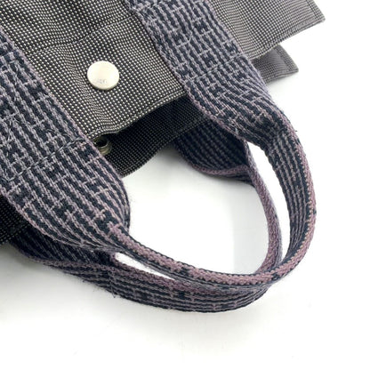 Hermes Herline PM Canvas Black Tote Bag Silver — view 6