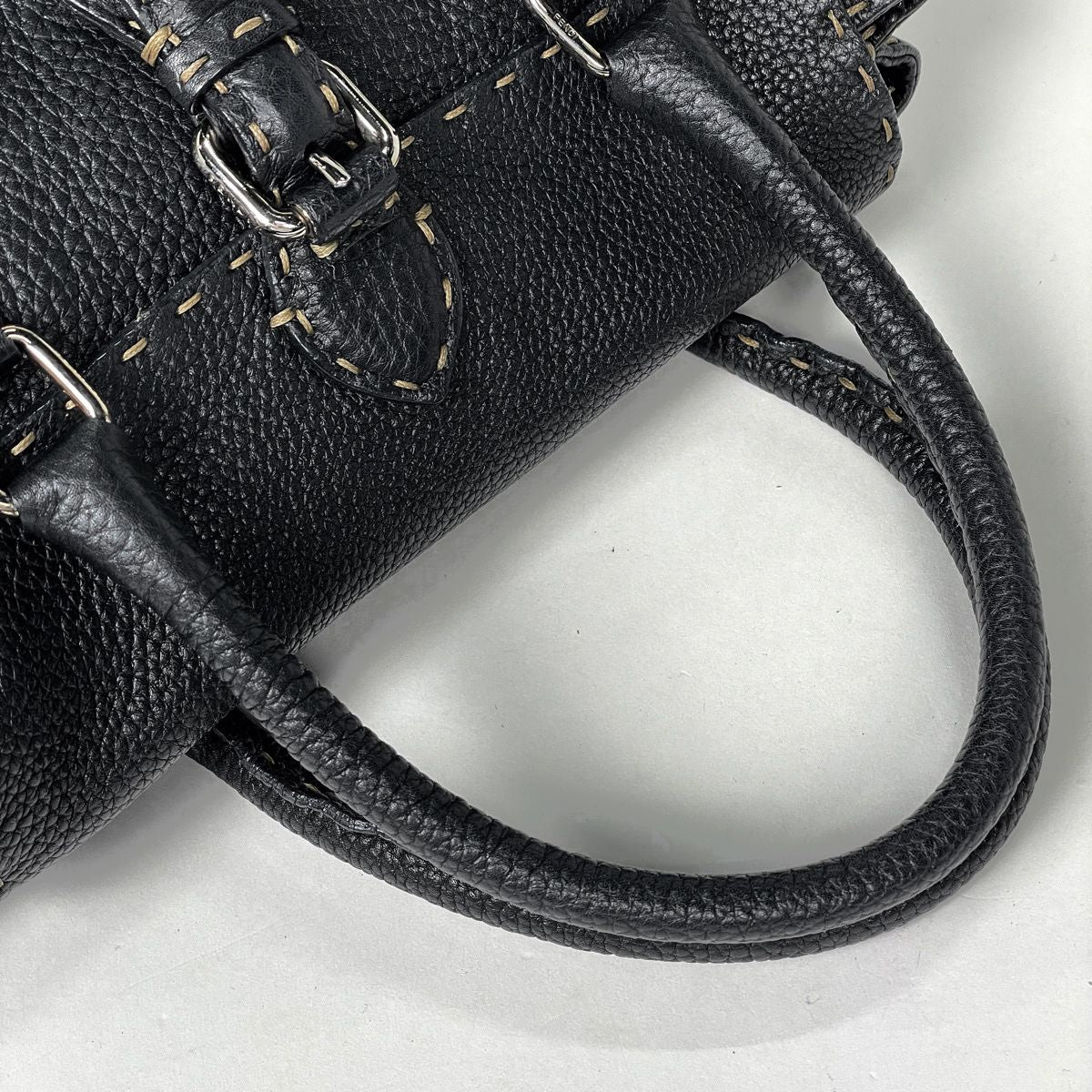 Fendi Handbag Selleria Mini Linda Leather Black — view 6