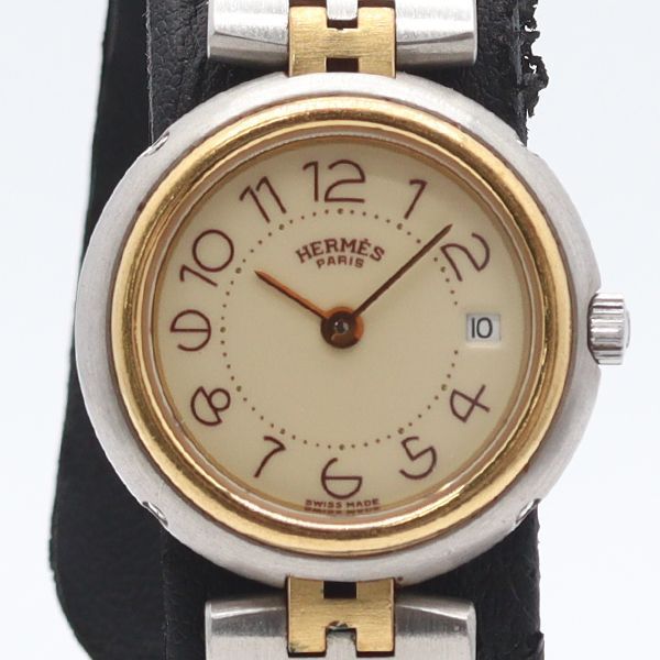 Hermes Profile Date Beige Dial Watch