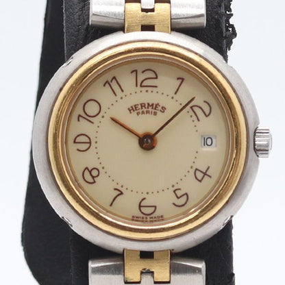 Hermes Profile Date Beige Dial Watch