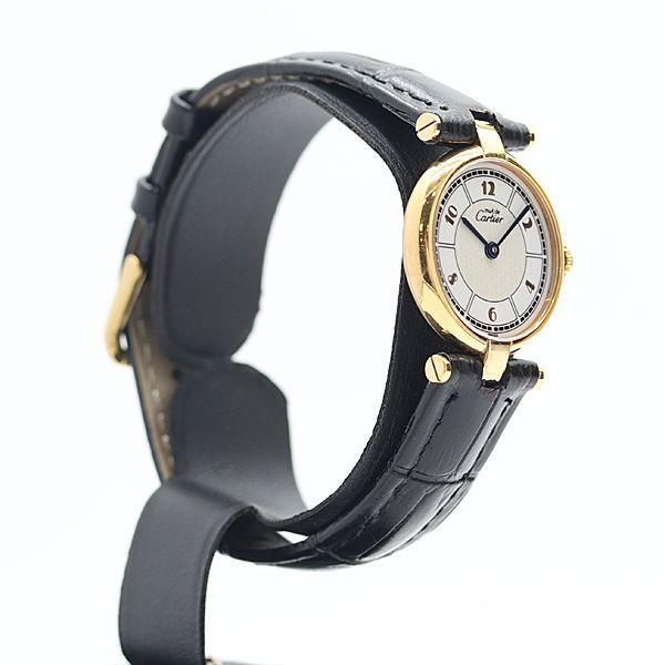 Cartier Must Vendome SM Vermeil White Dial Watch — view 2