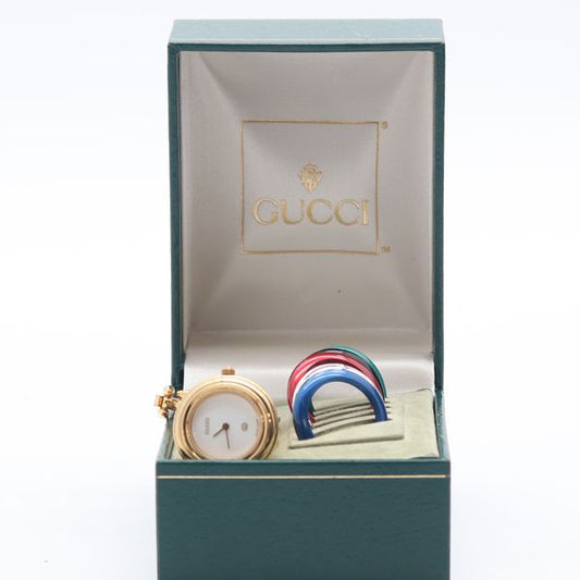 Gucci Change Bezel 11/12 Bangle Watch White Dial