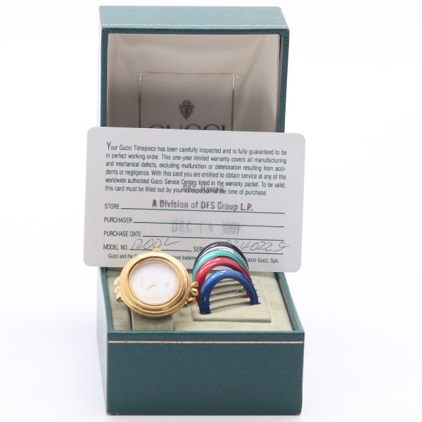 Gucci Operational Change Bezel 11/12 Bangle Watch White Dial