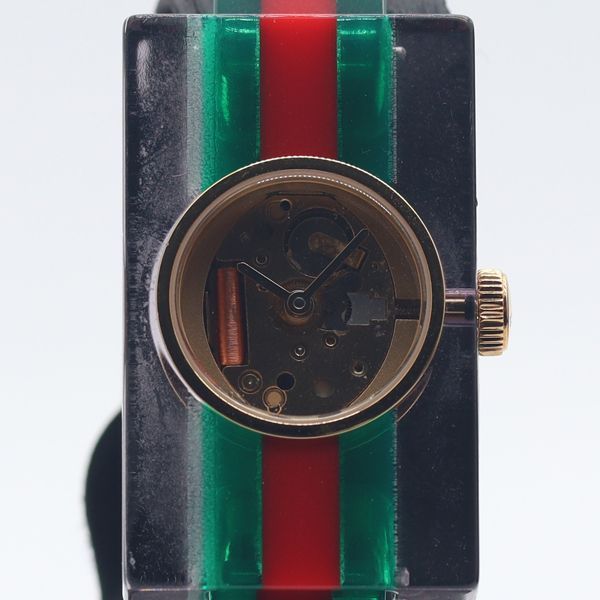 Gucci Operational Vintage Web 143.5 Skeleton Dial Watch