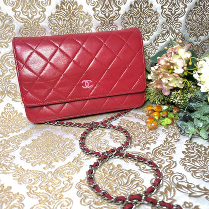 Chanel Pink Coco Chain Wallet Quilted Shoulder Bag