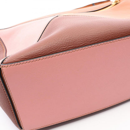 Loewe Handbag Puzzle Bag Small 2-Way Brown Pink Leather — view 6