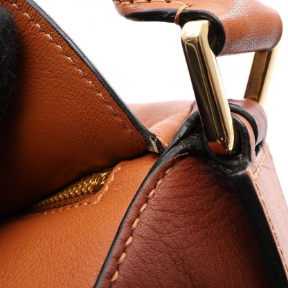 Loewe Handbag Puzzle Bag Small 2-Way Brown Pink Leather — view 7