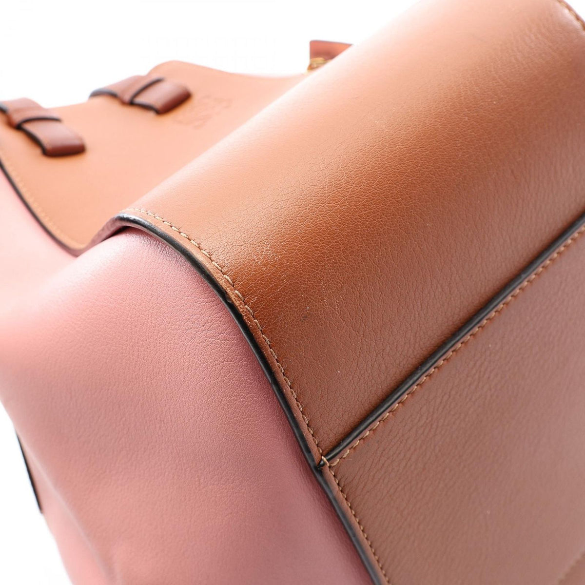 Loewe Handbag Hammock Small 2-Way Pink Brown Leather Bag — view 8