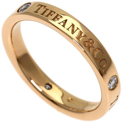 Tiffany & Co Flat Band Diamond Ring 18k Pink Gold