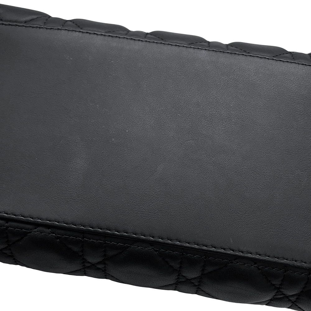 Dior Handbag Lady Cannage Medium Ultra Matte 2-Way Black — view 8