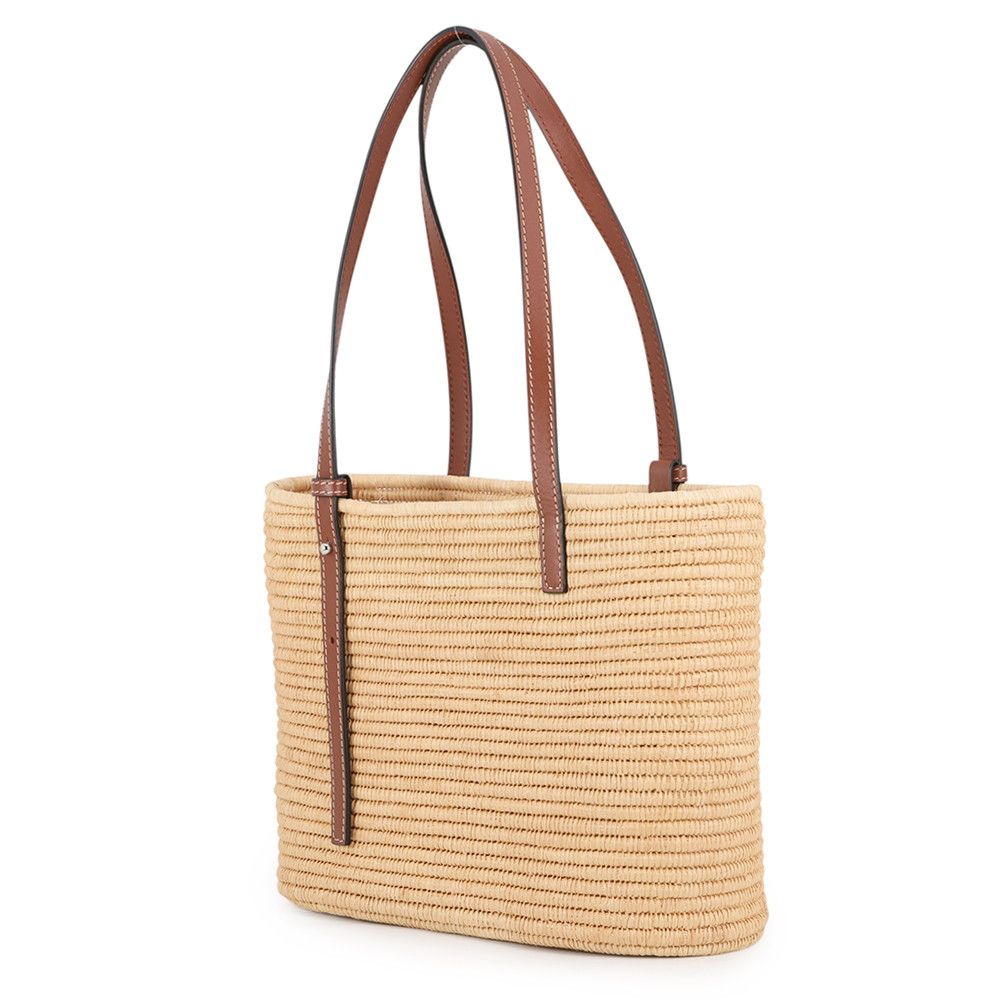 Loewe Tote Bag Square Basket Small Raffia Anagram — view 2