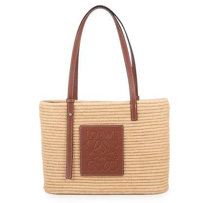 Loewe Tote Bag Square Basket Small Raffia Anagram