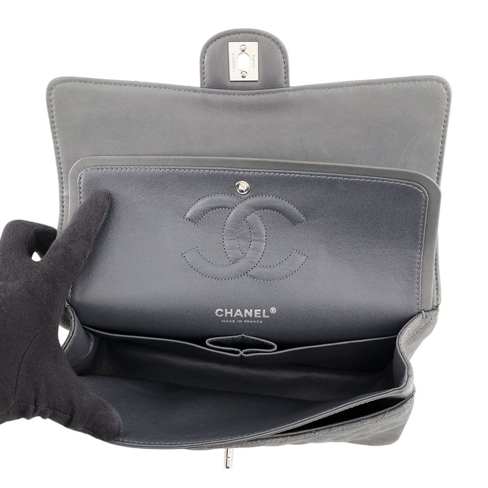 Chanel Chain Shoulder Bag Quilted 25 CC Logo Canvas Double — view 7